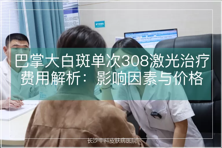 巴掌大白斑单次308激光治疗费用解析：影响因素与价格区间